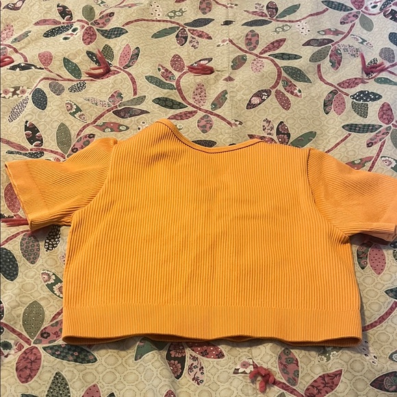 Orange Ribbed Kids Top - Picture 3 of 3